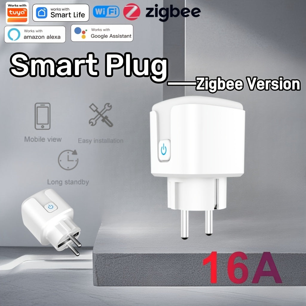 Enchufe inteligente Zigbee estándar europeo 110V/220V empotrado compatible con Alexa