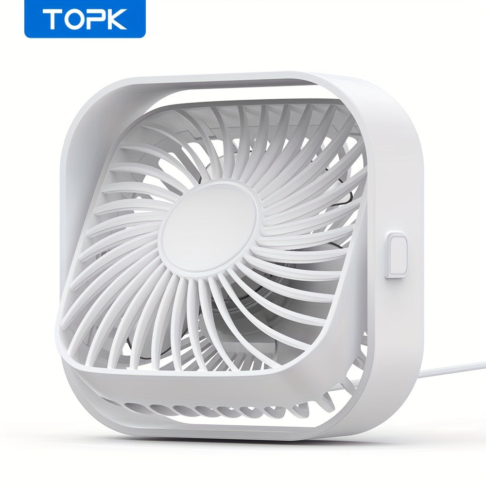 Mini USB Desk Fan Portable Quiet Table Fan with High Airflow for Bedroom RV Ventilation