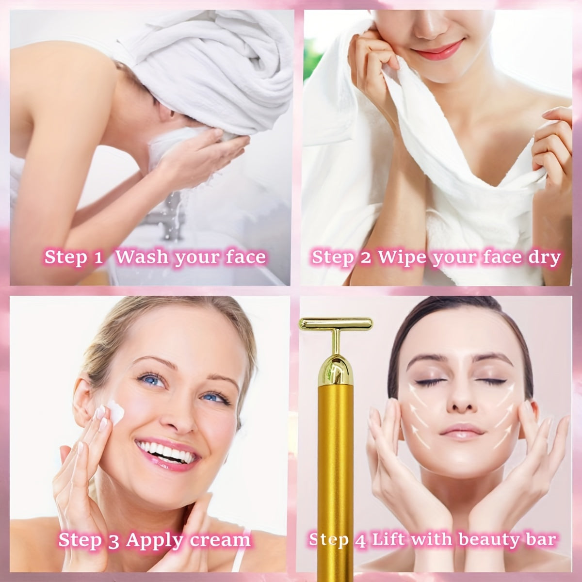 Беспроводной аппликатор и массажер для лица с эссенцией для увлажнения с эргономичным дизайном