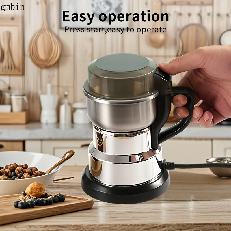 European standard stainless steel electric mill for grinding grains and herbs with 4 blades