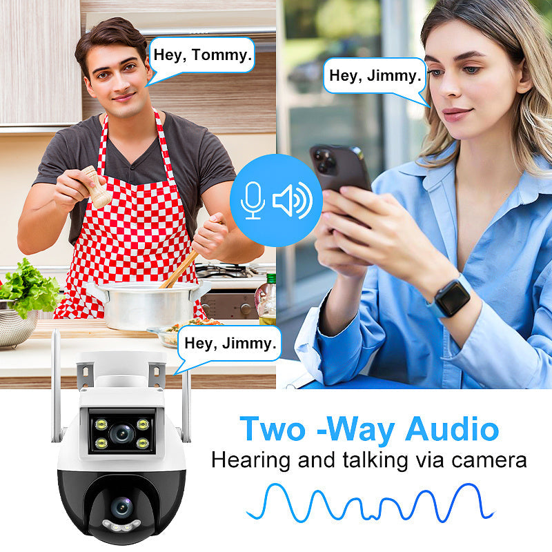 Wireless 720p HD Security Camera with Night Vision Two-Way Audio IP66 Waterproof