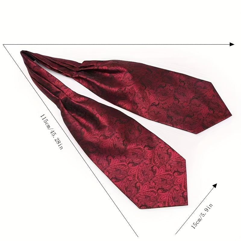 Men's Vintage Long Double-Sided Shirt Scarf Versatile Accessory for Casual or Formal Wear