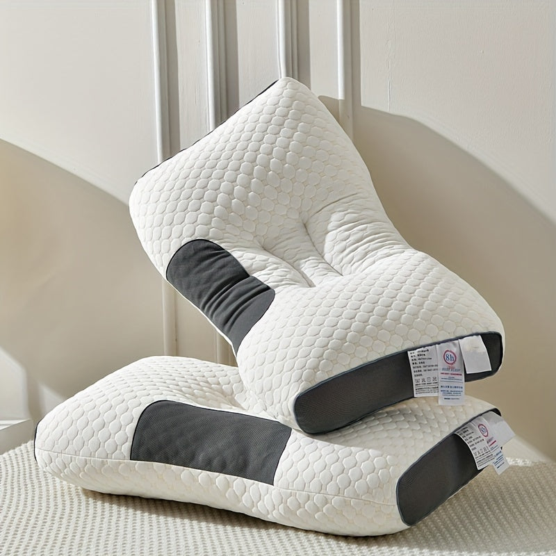 Массажная подушка для шеи - 1 шт., вязаная, мягкая и регулируемая для сна, эргономичная ортопедическая поддержка контурной формы. Включает в себя высококачественный наполнитель подушки с съемным чехлом - идеальный рождественский подарок!