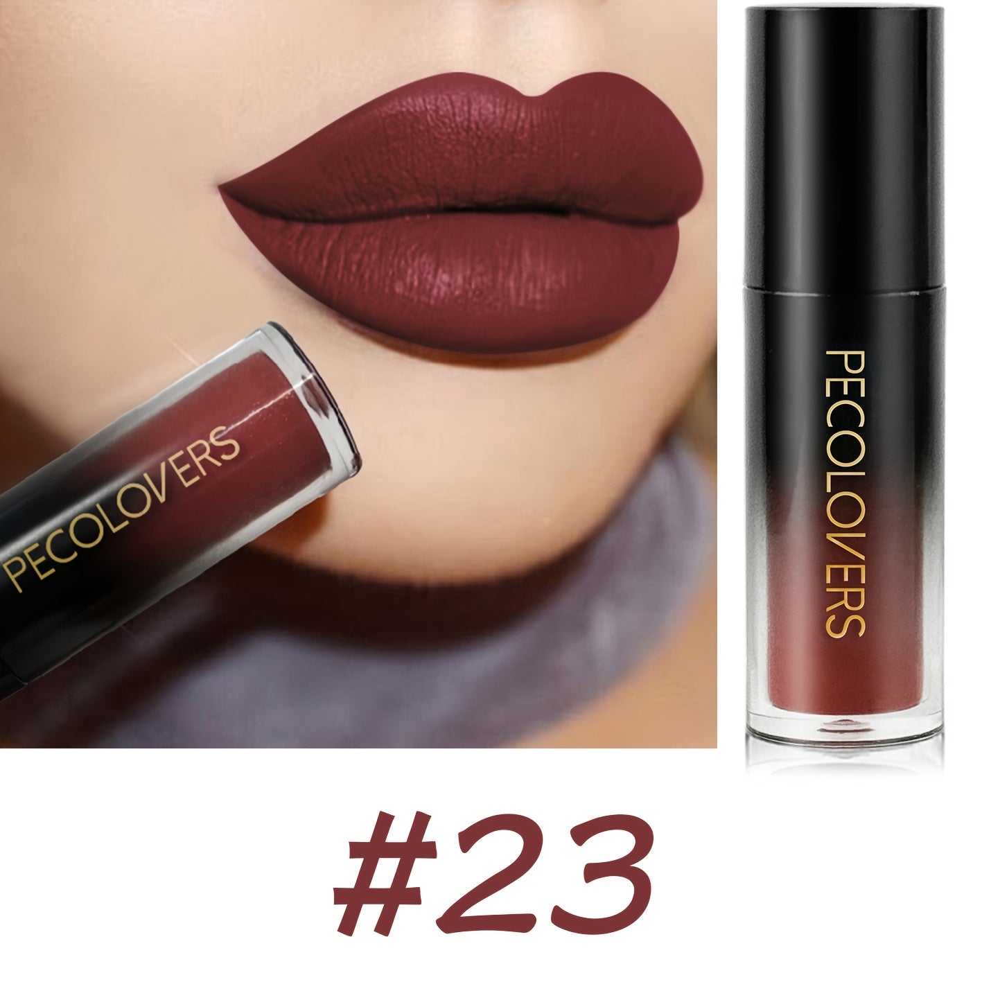 Labial líquido mate de terciopelo para mujer, 17 colores, a prueba de agua, de larga duración, 8ml