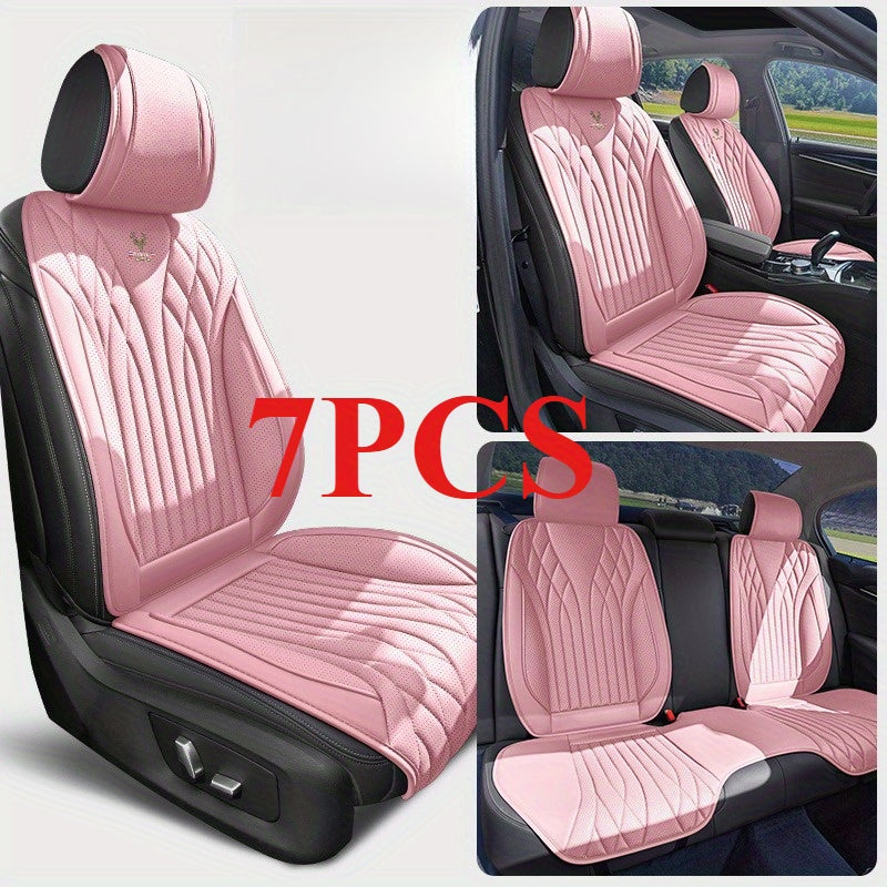 7 Pieces Breathable Soft Car Seat Covers Universal Fit for All Vehicles