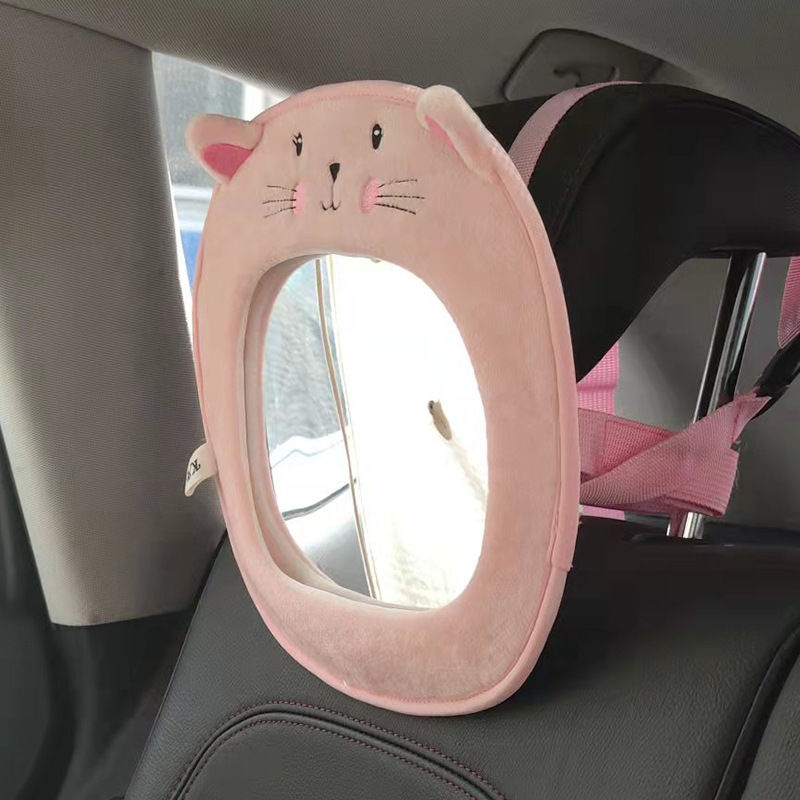 Baby Car Mirror with Cartoon Owl Design for Safety and Entertainment