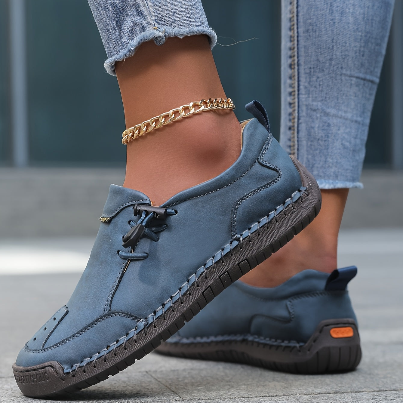 Zapatos de mujer tipo mocasín sintéticos con slip-on casual y borla