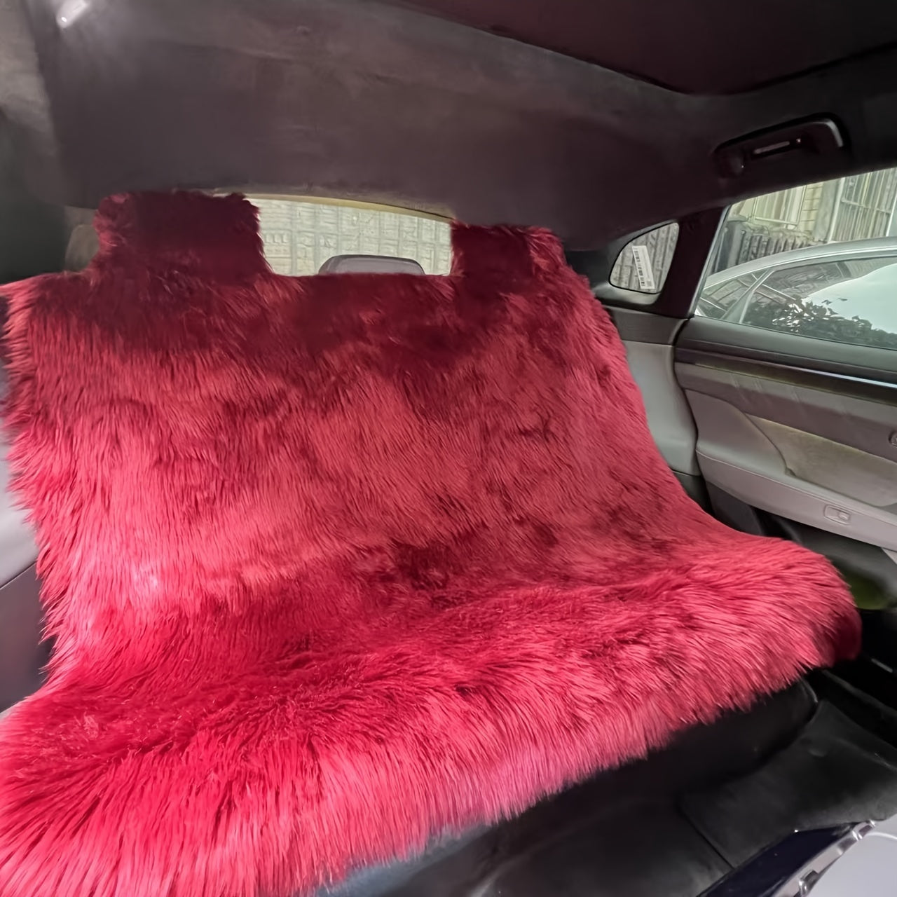 Thickened Plush Car Seat Cushion for Winter Warmth and Comfort