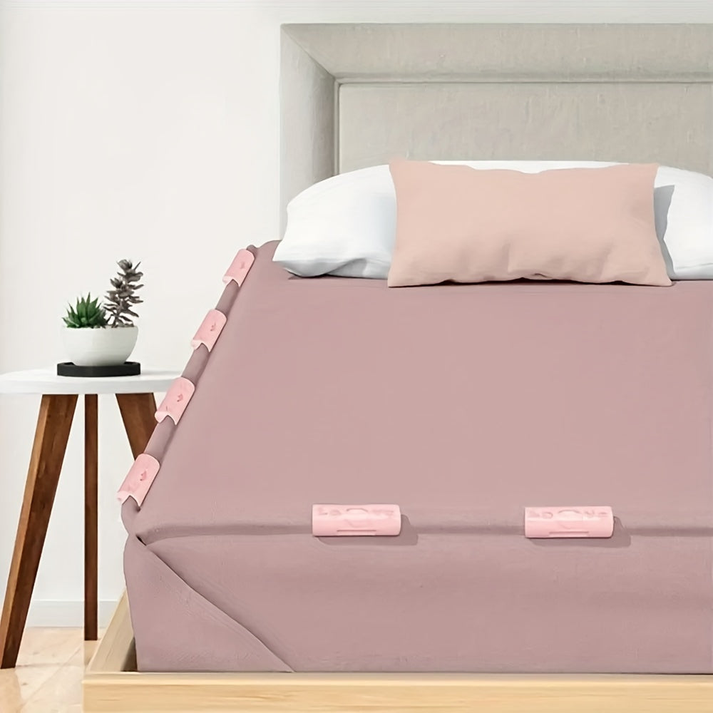 Set of 6/12 Blue and Pink Bed Sheet Clips for Fastening Bed Sheets and Quilt Covers