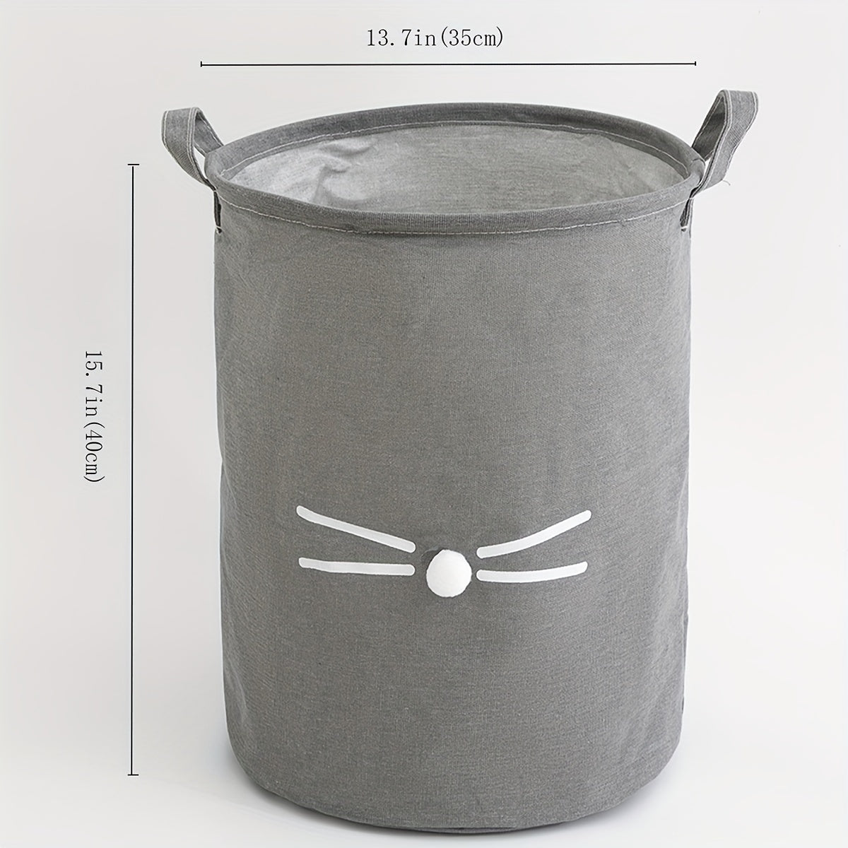 Large Bohemian Cat Face Laundry Hamper Waterproof Collapsible Fabric Basket with Handles