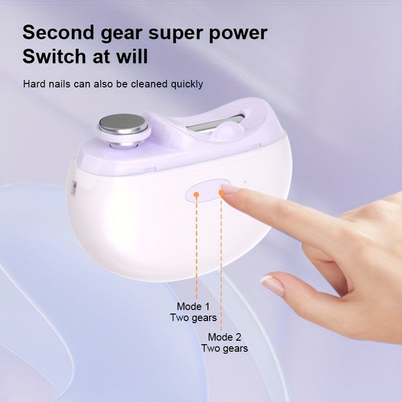 USB orqali zaryadlanadigan litiy polimer batareyali elektr tirnoq kesgichi, manikur, tirnoq faylini, polirovka qilish, shakllantirish uchun mukammal va sovg'a sifatida.