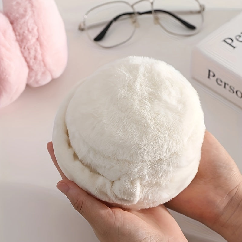 Flexible Polyester Ear Warmers with Fleece, Foldable Winter Ear Protection