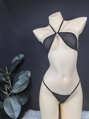 Women's Lace Mesh Bikini Set with Seductive Net Detailing