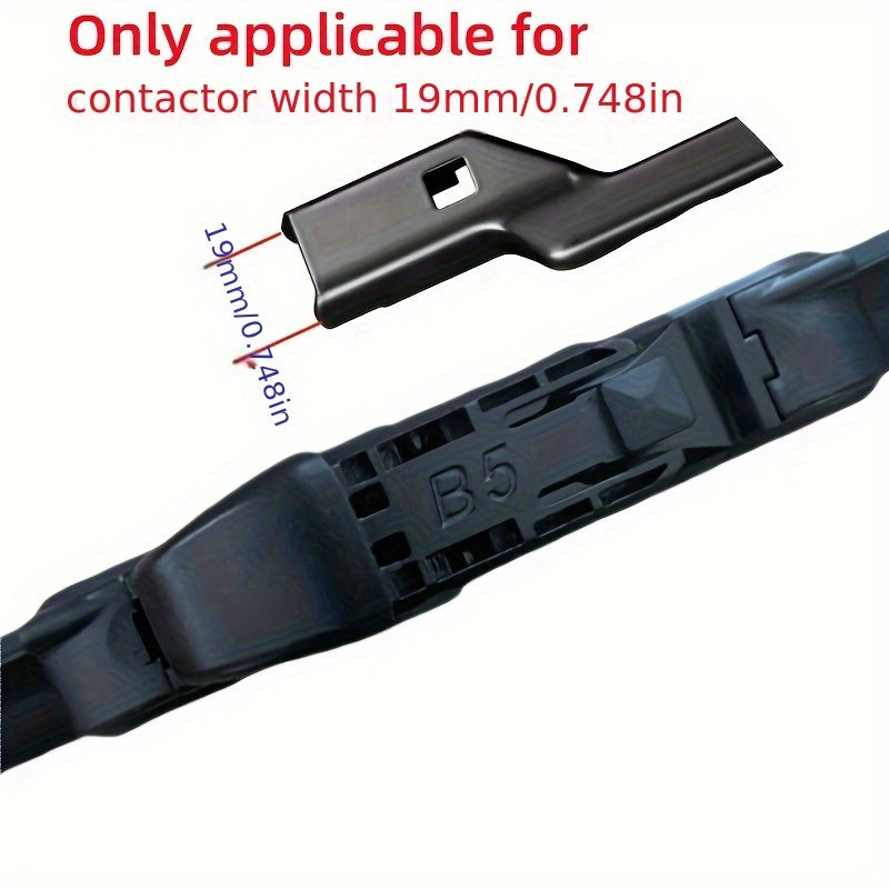 Universal Silicone Windshield Wiper Blades 19mm Connector 14-28 Inch Quick-Release