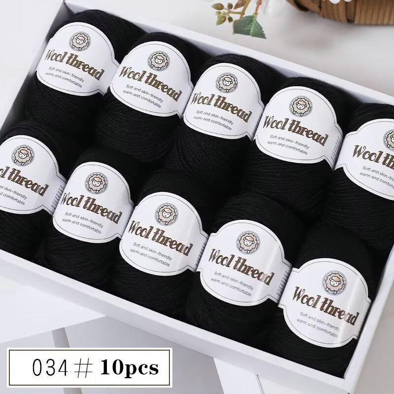 10pcs Australian Wool Yarn 500g Soft Warm Knitting for Sweaters Coats Scarves