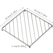 Two-Pack Stainless Steel Heat-Resistant Pot Holders Square Kitchen Mats for Pans Casseroles