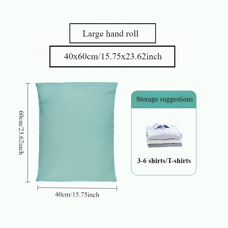 1 dona Katta Hajmli Vakuum Siqish Saqlash Sumkasi, Mustahkam Rang, PA Material, Nilon, Zamonaviy, Umumiy O'lcham, Sayohat Uchun Qulay, To'liq Suv O'tkazmaydigan, Hasharot va Changga Qarshi, Nasos Talab Qilmaydi