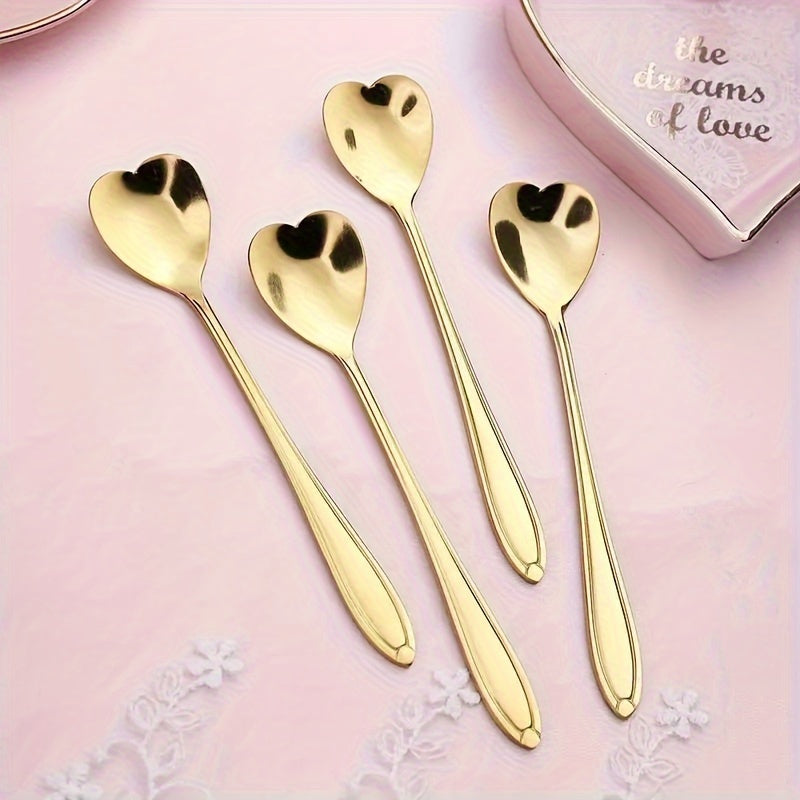 Heart-Shaped Stainless Steel Spoon Set for Holiday and Daily Use