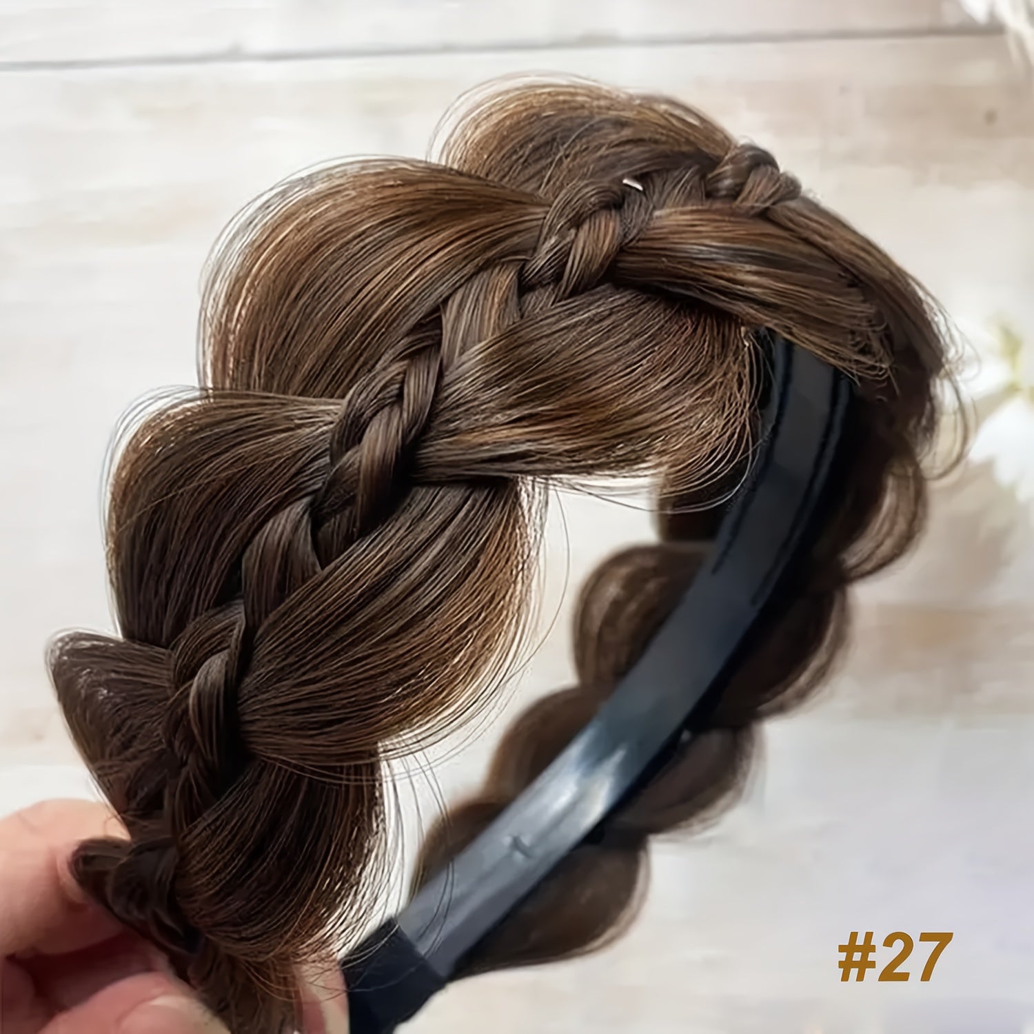 Ayollar qizlar sintetik baliq suyakli soch to'rva bosh bandi, sirpanchiq bo'lmagan soch aksessuari