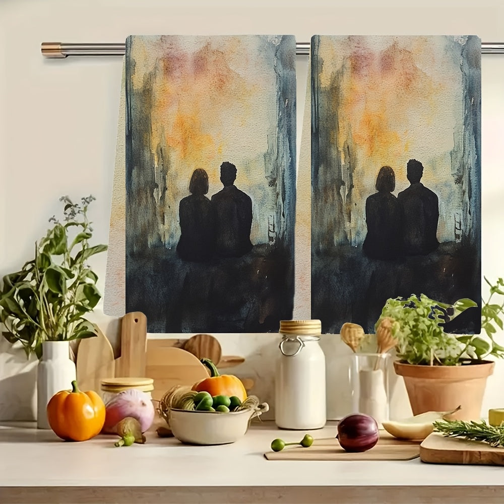 Ultra-Soft Kitchen Towels 40x60cm Absorbent Machine Washable Holiday Decor