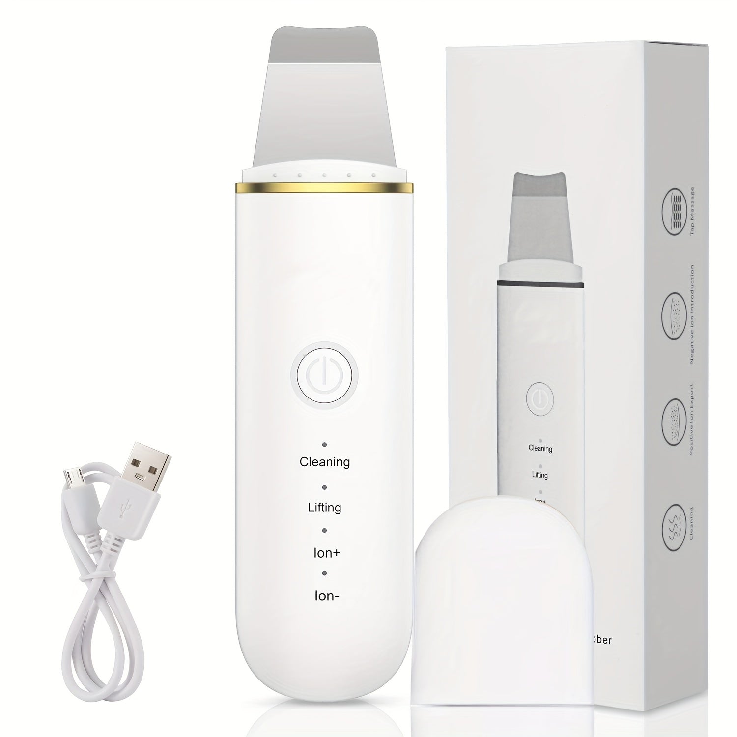 USB zaryadlash bilan qayta zaryadlanadigan, sozlanadigan intensivlikka ega yuzni tozalash cho'tkasi, samarali qora nuqtalarni olib tashlash va dog'siz teri uchun 4 ta tozalash rejimi. Minimalist va ergonomik dizayn xususiyatlariga ega.