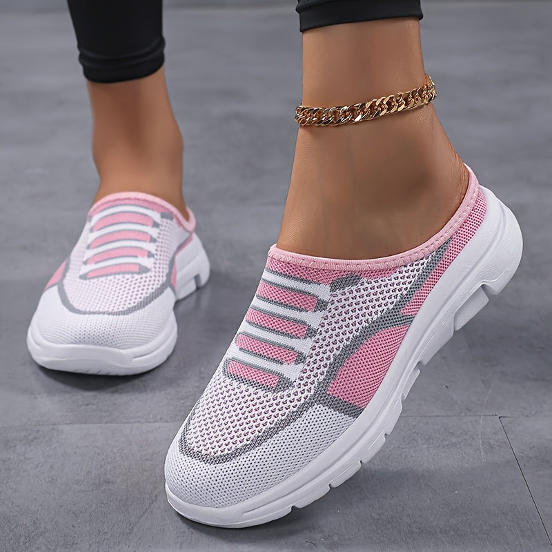 Women's Mesh Slip-On Sneakers, Breathable Comfortable Casual Shoes
