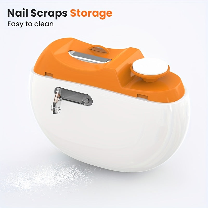 Cortapelos eléctricos para uñas recargables por USB con luz LED y pantalla digital. Seguro para todas las edades