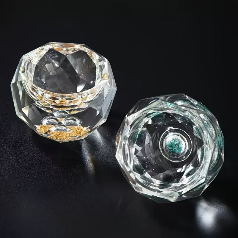 50ml Crystal Glassware Set Insulated Reusable Diamond-Cut Glasses for Spirits and Tea