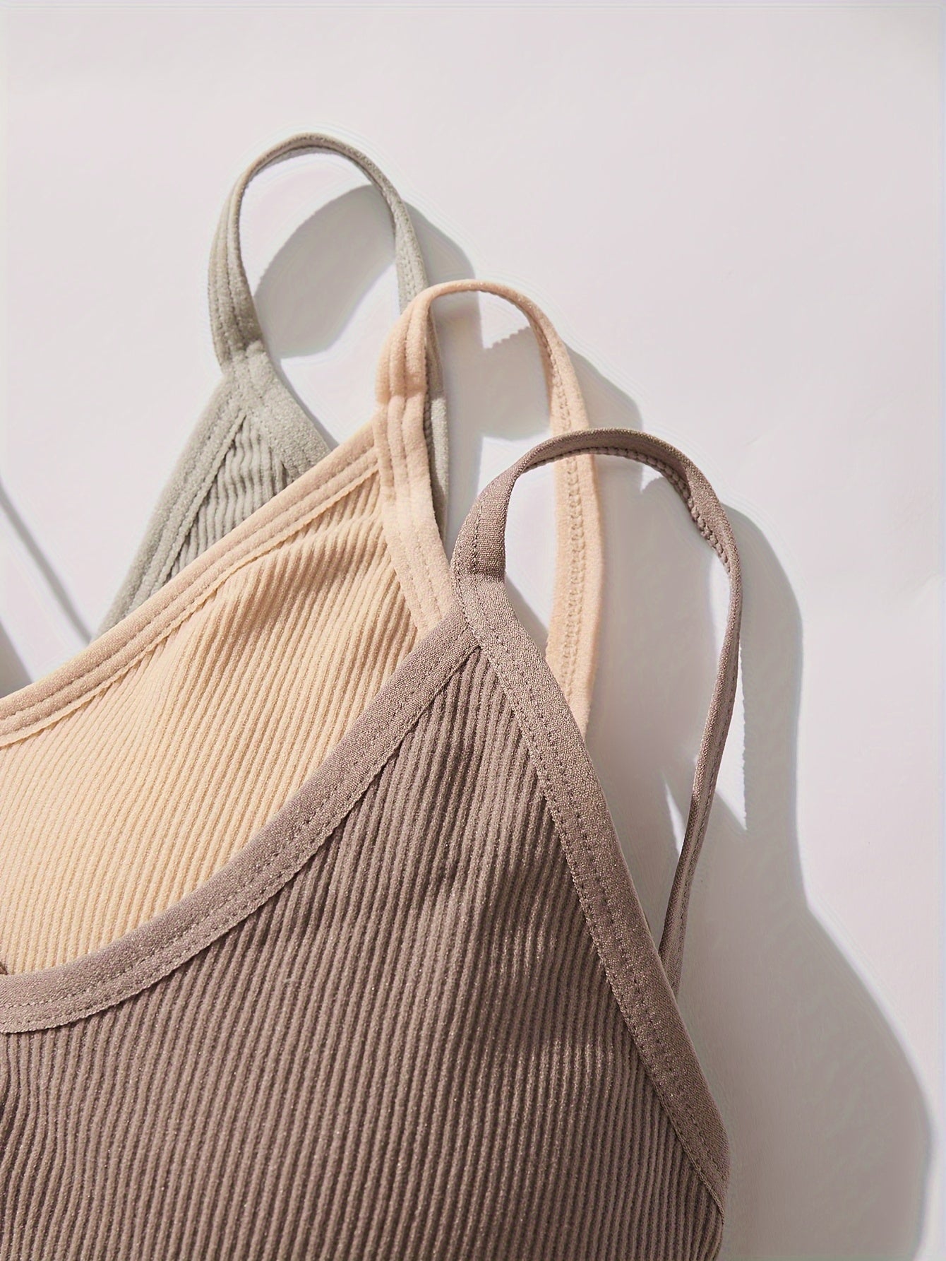 Women's Sports Bra with Removable Pads in Black White and Gray