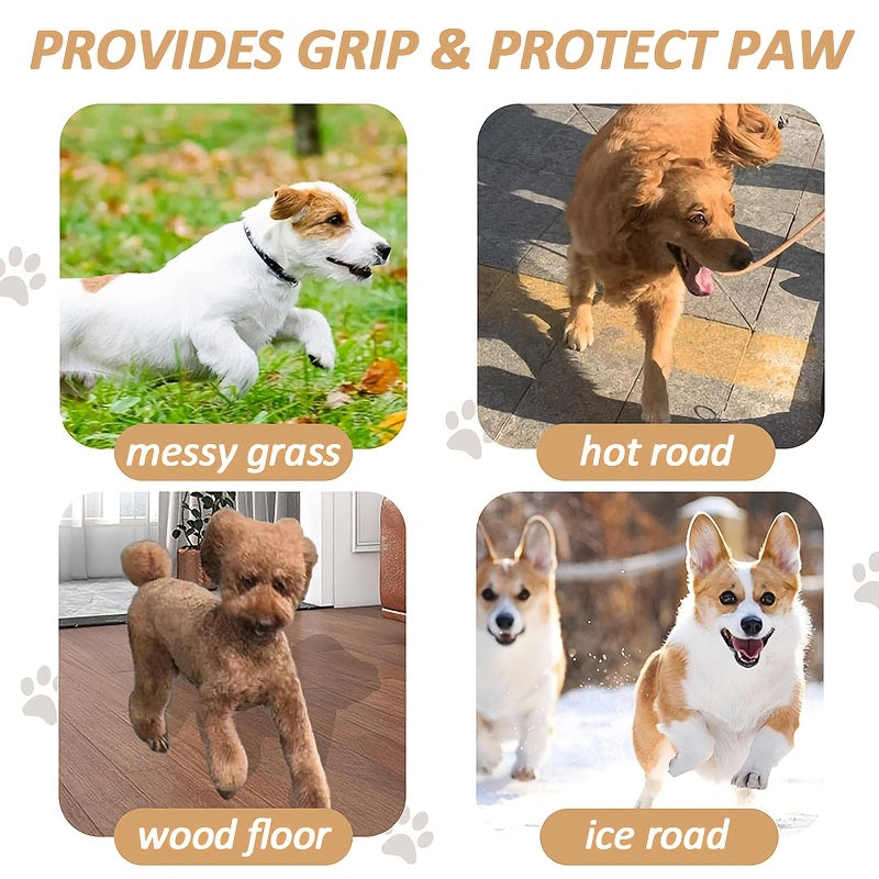 20 Non-Slip Dog Paw Protectors for Hardwood Floors Self-Adhesive Disposable Booties for Small to Large Breeds