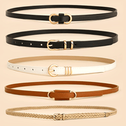 Women's Slim Waist Belts 5-Piece Set for Dresses and Jeans Spring Summer