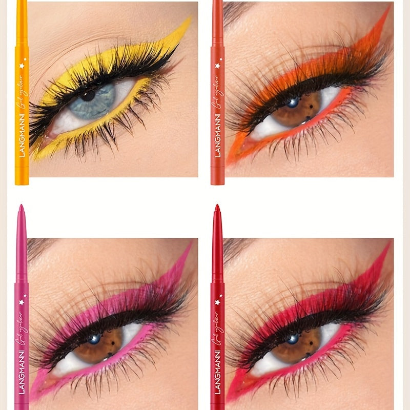 Set de delineadores de ojos mate cremosos para mujer, 12 colores, de larga duración, a prueba de manchas