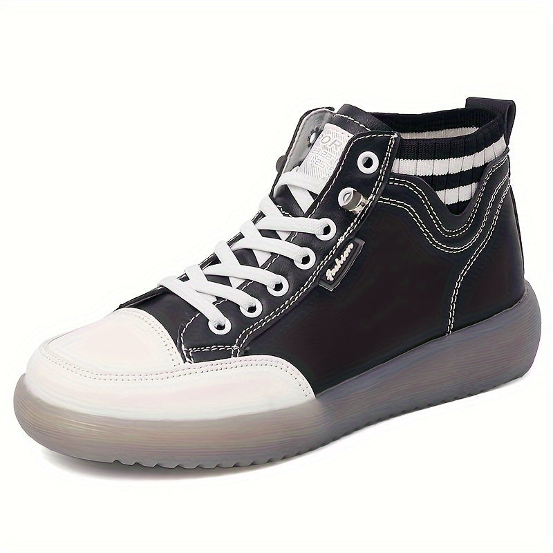 Women's Solid Color Casual Slip-On Platform Boots with Soft Sole