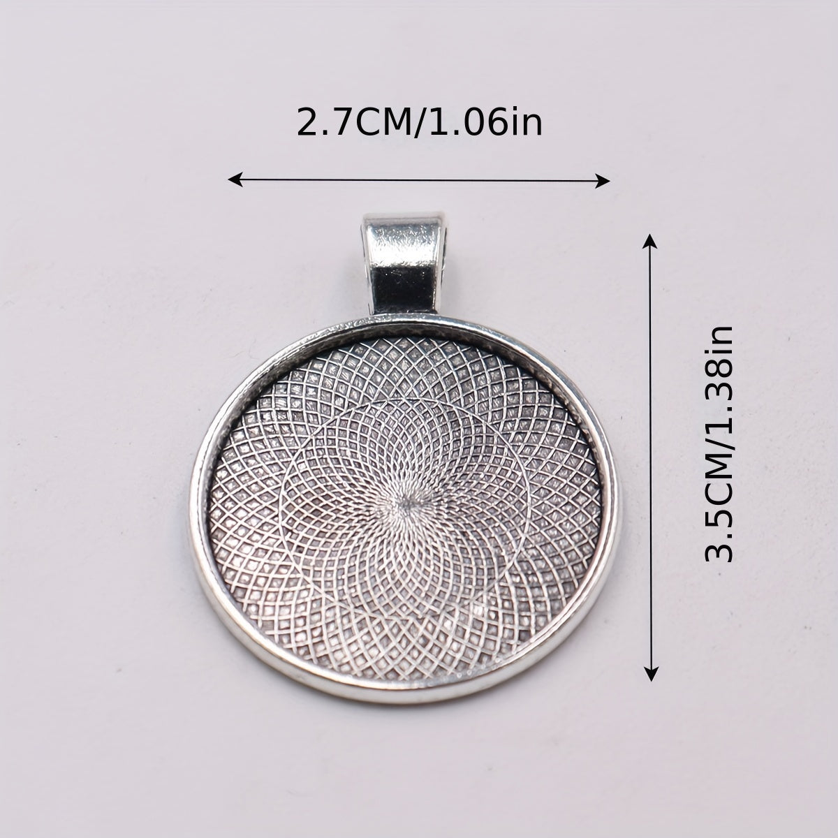 Jewelry Findings Golden Pendant Trays Sets of 5 10 25 White Circular 2.5CM