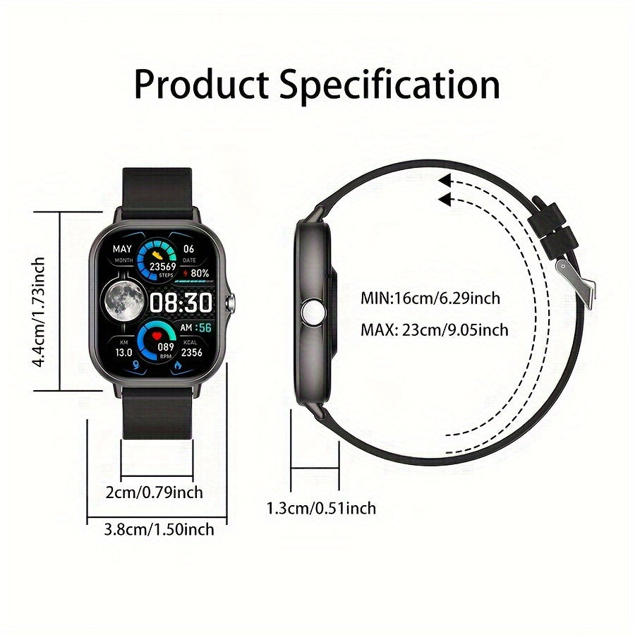 Reloj inteligente con pantalla táctil HD de 4.65cm para hombres y mujeres con llamadas inalámbricas, modos deportivos, contador de pasos y control de música