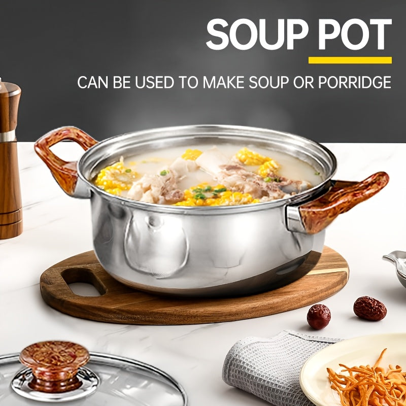 Stainless Steel Kitchen Set 10 Pieces Includes Soup Pot Milk Pot Kettle Durable