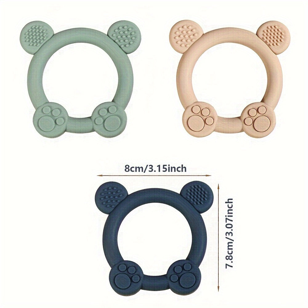 0-3 yoshdagi bolalar uchun silikon tishlamalar - oziq-ovqat darajasida, qaynatiladigan, tishlamaga chidamli tishlamalar - chaqaloqlar uchun mashinada yuvish mumkin bo'lgan to'plam.