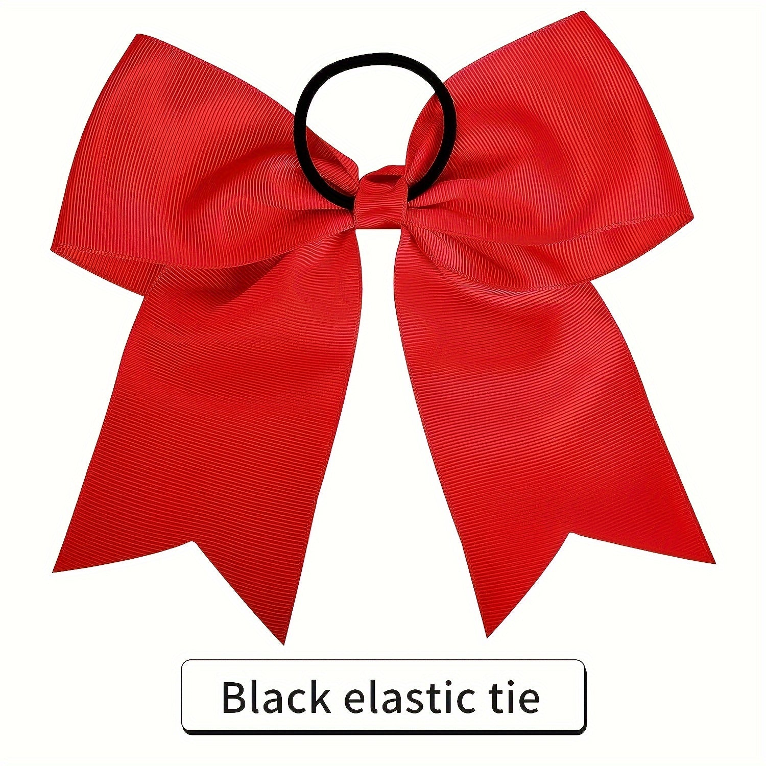 Set of 24 Bohemian-Style Cheer Bows with Black Elastic Ties for Girls
