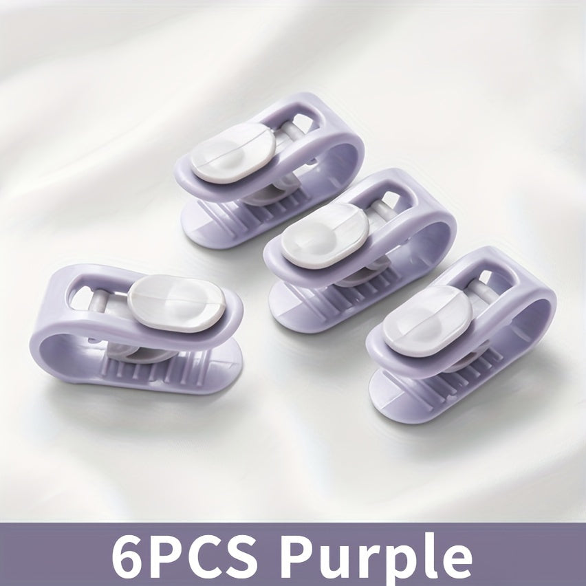 Set of 6 Bed Sheet Clips with Quilt, Blanket, and Anti-Run Fixing Devices