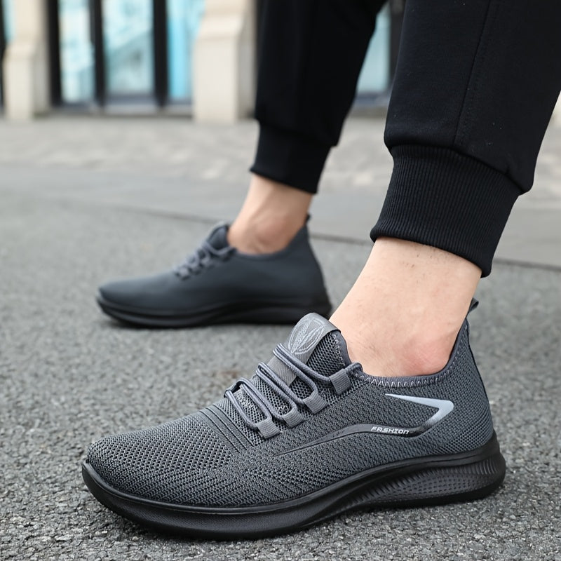 Men's Breathable Knit Sneakers for Outdoor Sports Casual Shoes