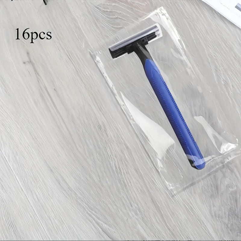 Maquinillas de afeitar desechables de doble hoja para hombres, pack de 10 o 20 con tira lubricante, azul y negro