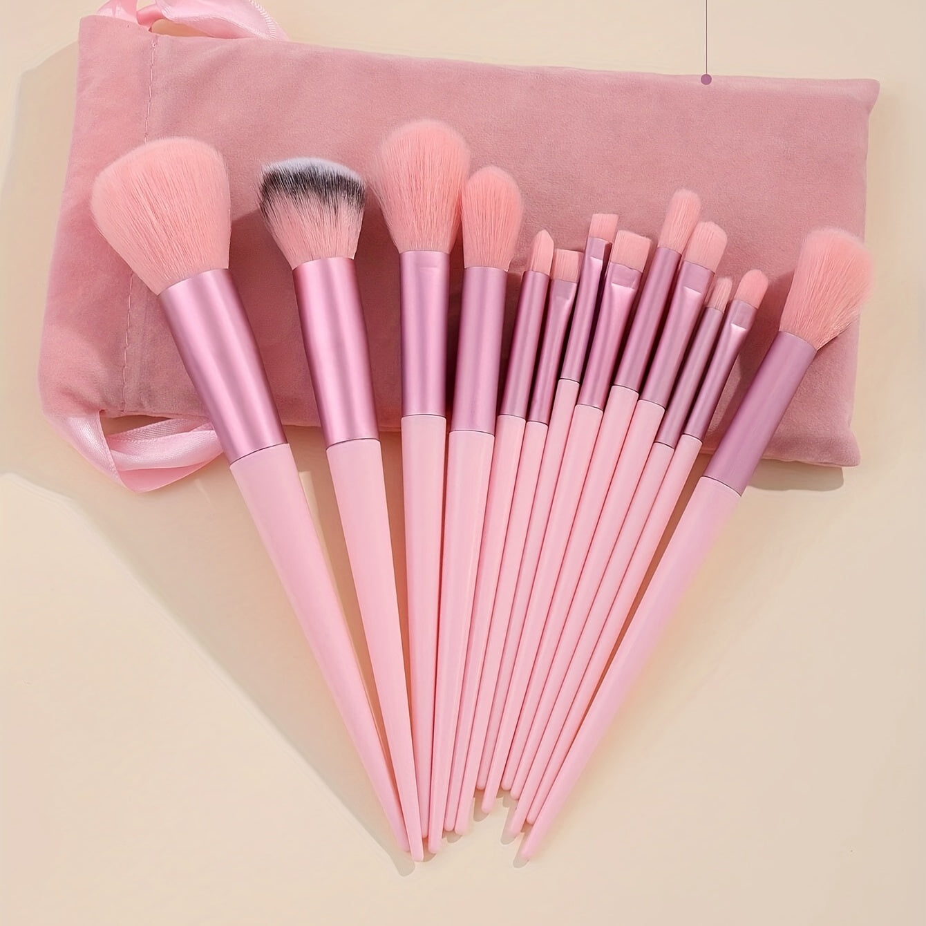 13Pc Soft Fluffy Makeup Brush Set Including Sponges for Face Eyeshadow Blending