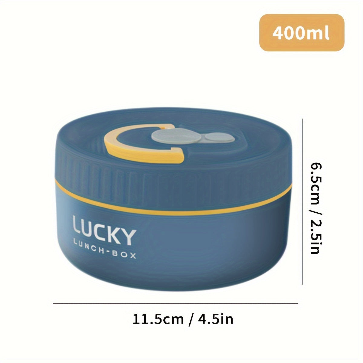 Stainless Steel Lunch Box Leak-Proof Round Bento Container for Meals and Salads