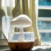 Colorful LED Ambient Light Mushroom Cloud Humidifier USB Night Light for Bedroom Office
