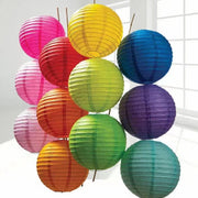 10 Festive 7.9 Inch Paper Lanterns in Assorted Colors for Holidays and Celebrations