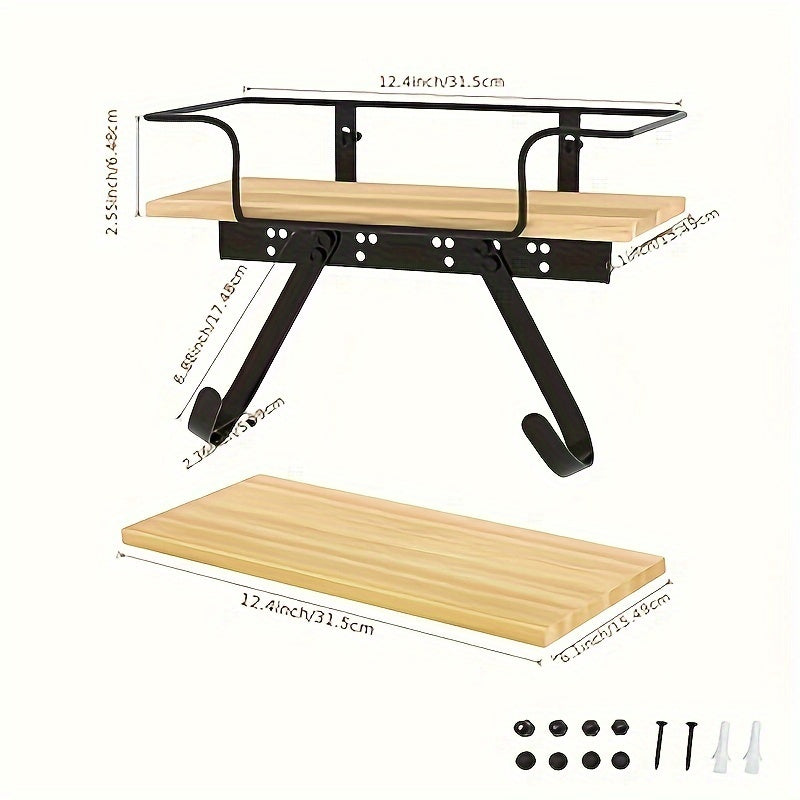 Adjustable Metal Wall-Mounted Ironing Board Hanger Hooks for All Iron Boards