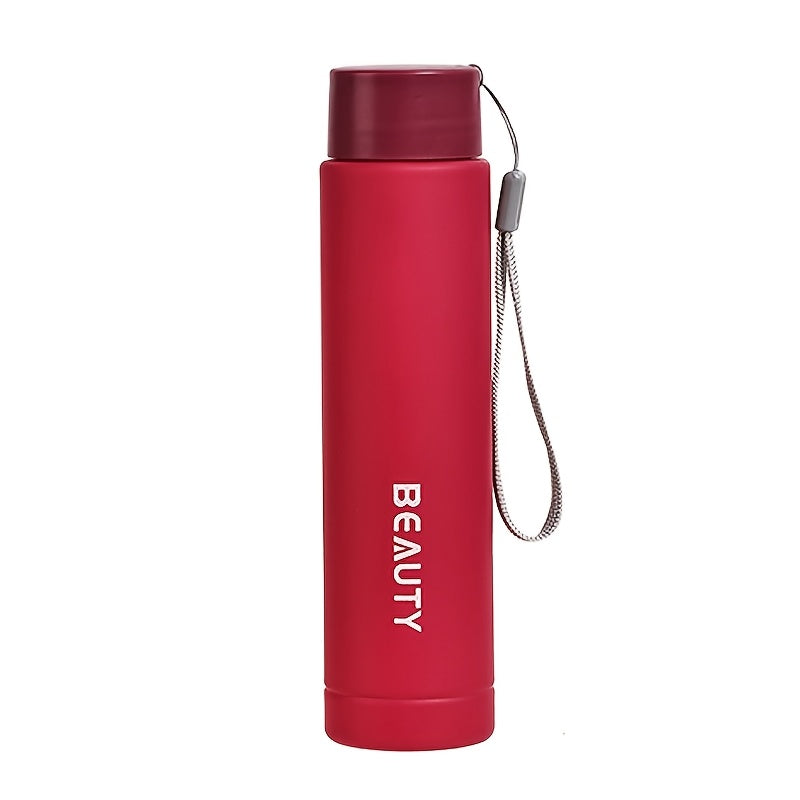 Frosted Plastic Water Bottle with Scale for Outdoor Sports and Office Use