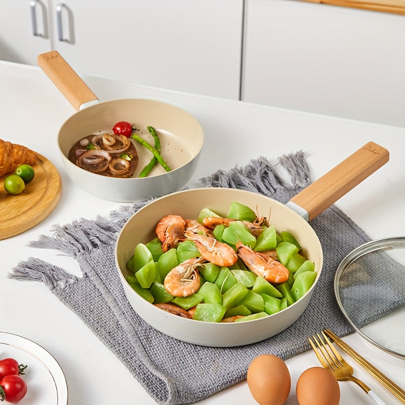 Non-Stick Deep Frying Pan 23.88cm Aluminum Induction Gas Stove Skillet