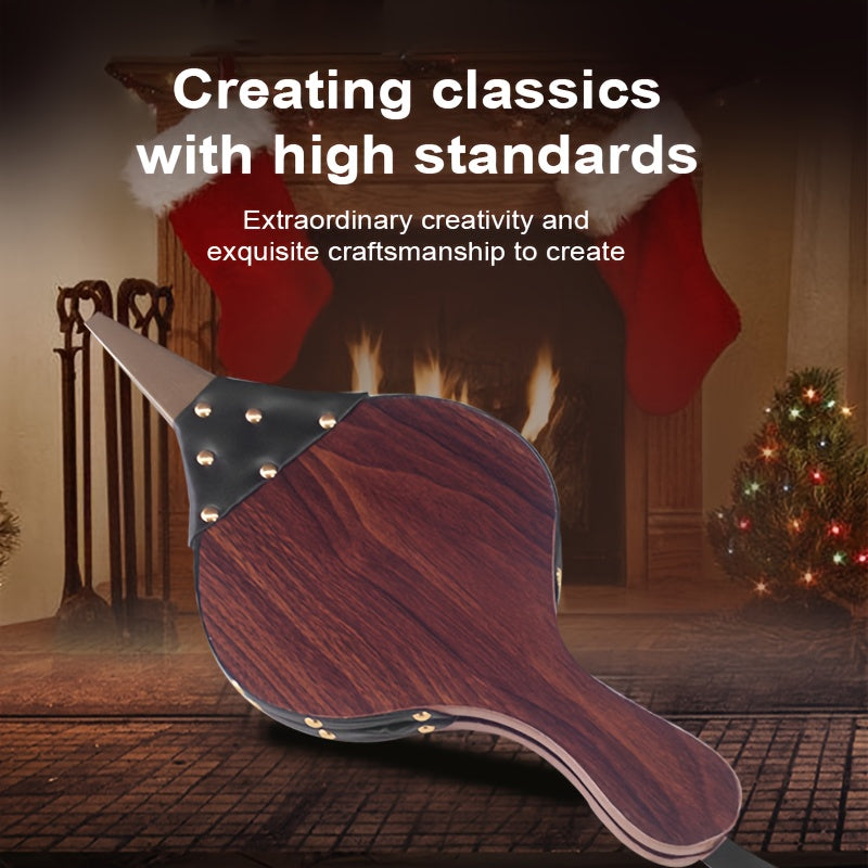 Wooden Fireplace Blower Hand Fan for Heat Distribution and BBQ Cleaning