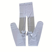 Women's Slimming Tights with Bow Details Thigh-High Pantyhose Stockings